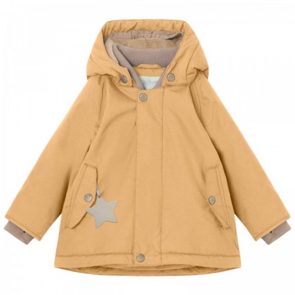 Shell Jacket -Yellow, Snowman patterned ski jacket
