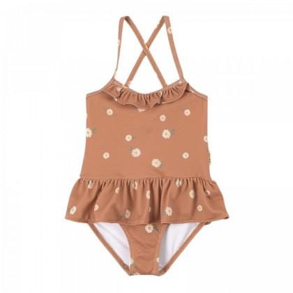 Baby Bikini One-piece With Flounces, Baby bikini one-piece with flounces and bare back